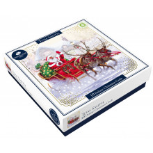 XE0705 10 Deluxe Santa Xmas Cards