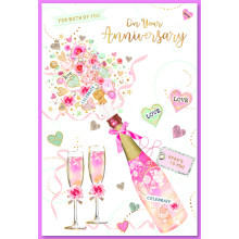 Daughter & Son-In-Law Anniversary Trad Cards C75  SE29735