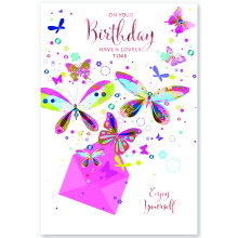 Open Female Butterfly Cards SE30096