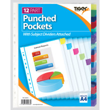 A4 Punched Pockets + Tabbed Dividers