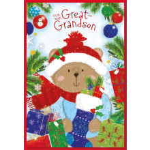 JXC1581 Great Grandson Juvenile Christmas Card 50 SE30327