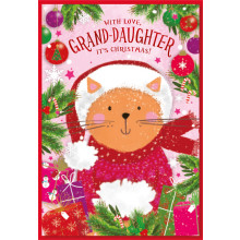 JXC1557 Grand-Daughter Juvenile Christmas Card 50 SE30328