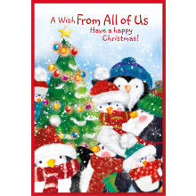 JXC1727 From All of Us Juvenile Christmas Card 50 SE30329