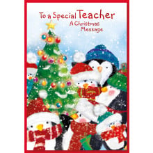 JXC1753 Teacher Christmas Card 50 SE30329