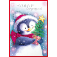 JXC1754 Baby's 1st Xmas Girl Christmas Card SE30331
