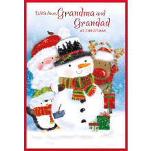 JXC1653 Grandma & Granddad Juvenile Christmas Card 50 SE30332