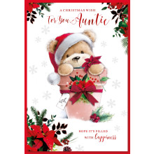 JXC1531 Auntie Cute Traditional Christmas Card 50 SE30334