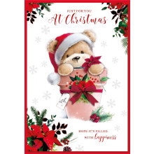 JXC1416 Open Female Cute C50 Christmas Card SE30334