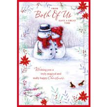 JXC1726 From Both of Us Cute Christmas Card 50 SE30348
