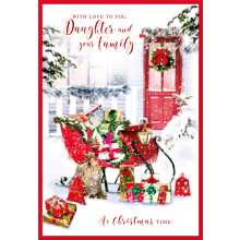 JXC1625 Daughter & Family Traditional Christmas Card 50 SE30355