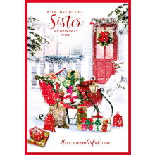 JXC1513 Sister Traditional Christmas Card 50 SE30355