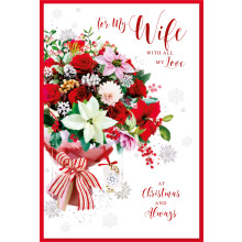 JXC1451 Wife Trad 75 Christmas Cards SE30360