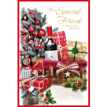 JXC1668 Special Friend Male Traditional Christmas Card 75 SE30361