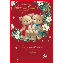 JXC1608 Mum & Dad Cute Christmas Card 75 SE30369