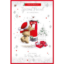 JXC1670 Special Friend Female Cute Christmas Card 75 SE30373
