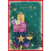 JXC1448 Wife Traditional Christmas Card 50 SE30405