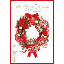 JXC1657 Good Friend Female Traditional Christmas Card 50 SE30417