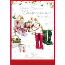 JXC1627 Son & Daughter-In-Law Christmas Cards 50 SE30419