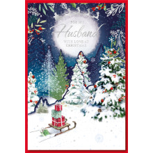 JXC1465 Husband Traditional Christmas Card 75 SE30432
