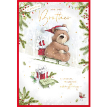 JXC1526 Brother Cute Christmas Card 50 SE30438