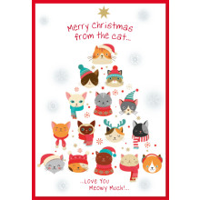 JXC1759 From the Cat Christmas Card 50 SE30454