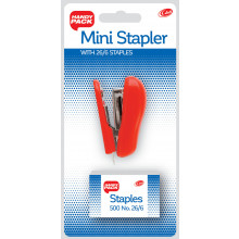 Mini Stapler with 26/6 Staples Assorted