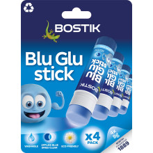 Bostik Blu Glu Washable Stick 8g 4's Carded