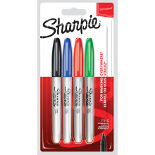 Sharpie Marker Pen Fine Card 4s Assorted