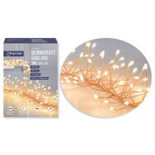 XF3412 288 LED Warm White Rose Gold Wire Garland Ultrabright 1.8 Metre Lit Length
