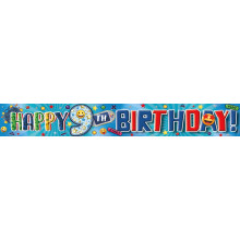 Party Banner 2.7m Age 9 Boy