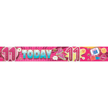 Party Banner 2.7m Age 11 Girl