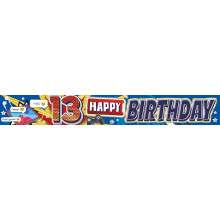 Party Banner 2.7m Age 13 Boy