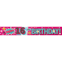 Party Banner 2.7m Age 16 Girl