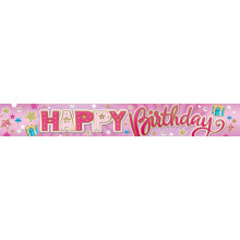 Party Banner 2.7m Happy Birthday Text
