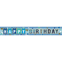 Party Banner 2.7m Gift Text Male