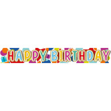 Party Banner 2.7m Birthday Bright Text