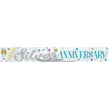 Party Banner 2.7M Silver Anniversary