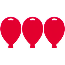 Plastic Balloon Shaped Weights Red