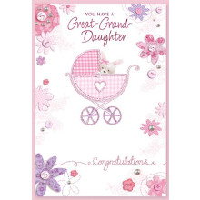 Great Grand-daughter Congrats C50 Card SE31175