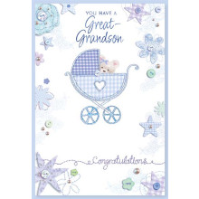 Great Grandson Congratulations C50 Card SE31176