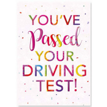 Driving Test Pass Female Glitter C50 Card SE31204