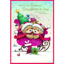 JXC2090 Son & Daughter-In-Law Cute C50 Christmas Card SE31309