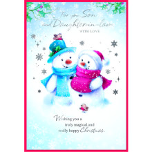 JXC2091 Son & Daughter-In-Law Cute C50 Christmas Card SE31321