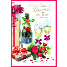 JXC2084 Son & Daughter-In-Law Trad C50 Christmas Card SE31326