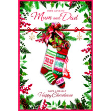 JXC2062 Mum & Dad Trad C75 Christmas Card SE31344
