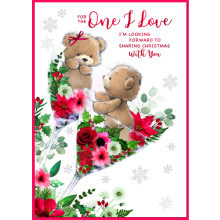 JXC2053 One I Love Neutral Cute C90 Christmas Card SE31361