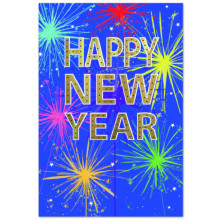 JXC1823 New Year Modern C50 Christmas Card SE31372