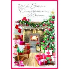 JXC2087 Son & Daughter-In-Law Trad C50 Christmas Card SE31385