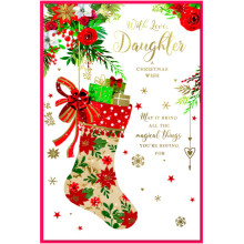 JXC2268 Daughter Trad C75 Christmas Card SE31413