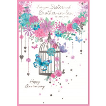 Sister & Brother-in-law Anniversary Trad C50 Card SE31475